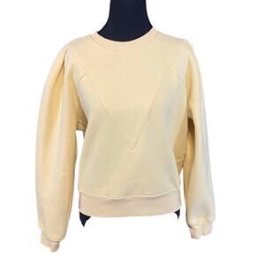 All:Row Yellow Cotton Crewneck Sweatshirt Women’s Small Minimalist Pullover